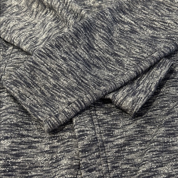 Asymmetrical Sweater Jacket moto look Navy Blue Full zip and short sleeve shell - Picture 12 of 13